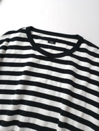 UNIVERSAL TISSU ユニヴァーサルティシュ クラシック天竺 ボーダー ワイド 半袖 カットソー トップス Tシャツ  （12M+3844）【中古】