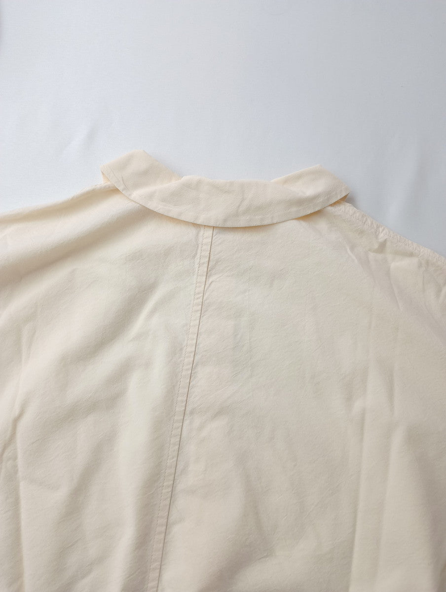 grin グリン チビ襟ワイドシャツ 半袖   トップス クリームイエロー 黄色 2 （12M+3843）【中古】
