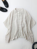 25SS evam eva エヴァムエヴァ linen wide shirt リネンワイドシャツ 生成り M(12M＋3912)【中古】