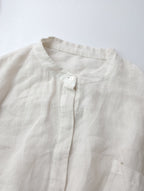 25SS evam eva エヴァムエヴァ linen wide shirt リネンワイドシャツ 生成り M(12M＋3912)【中古】