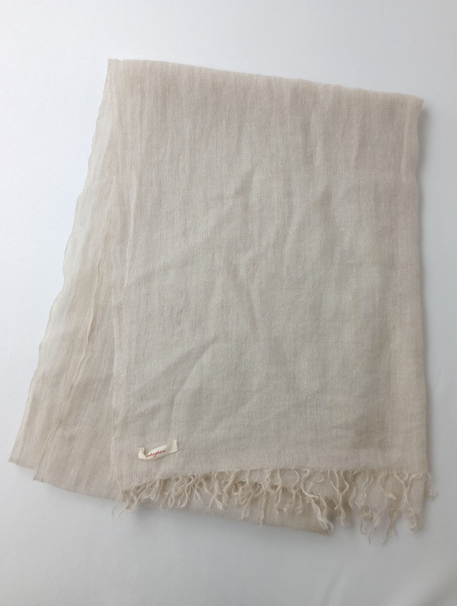 Babaghuri ババグーリ 大判 ストール 生成り  (23M＋3792)【中古】