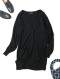 Marimekko マリメッコ PIHTA SOLID KNIT CARDIGAN ニットカーディガン 黒 ブラック S  【中古】