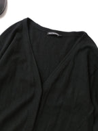 Marimekko マリメッコ PIHTA SOLID KNIT CARDIGAN ニットカーディガン 黒 ブラック S  【中古】