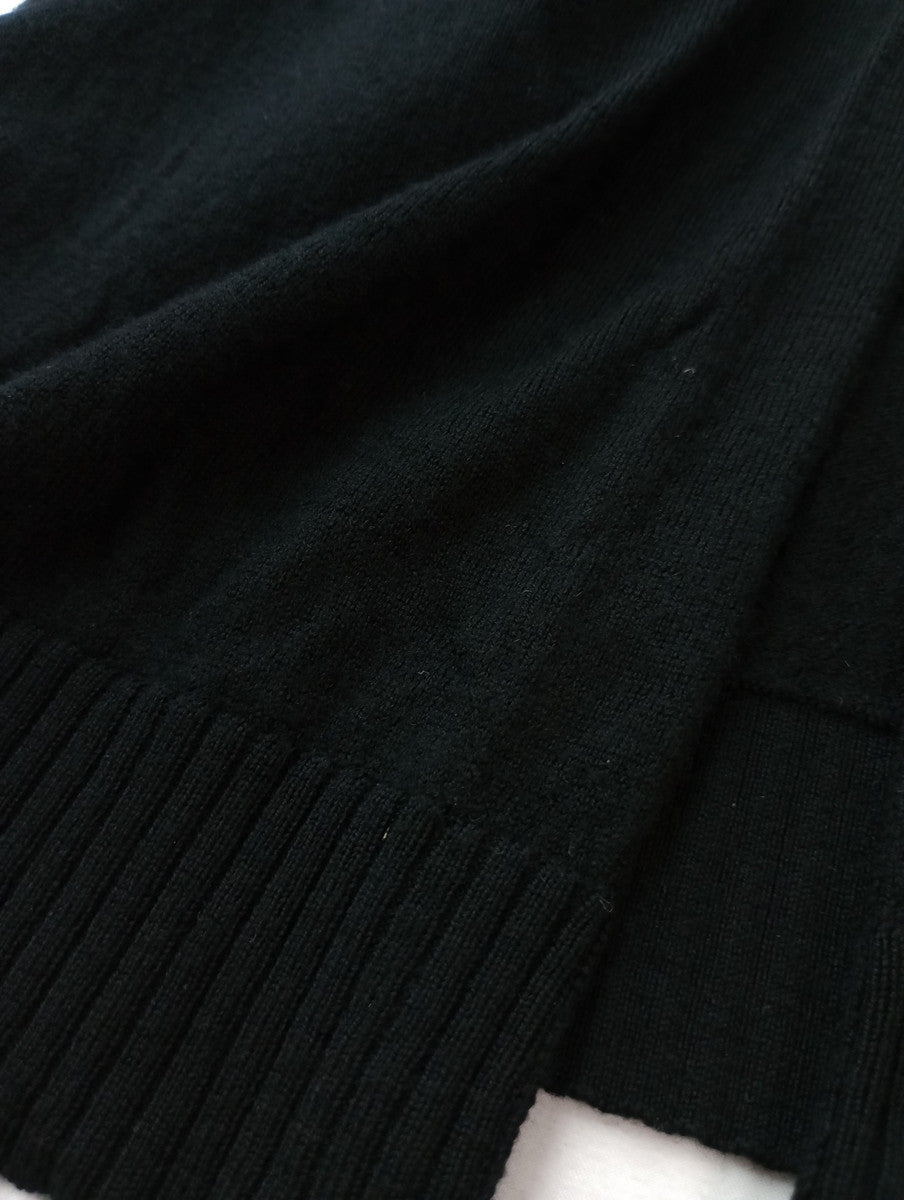 Marimekko マリメッコ PIHTA SOLID KNIT CARDIGAN ニットカーディガン 黒 ブラック S  【中古】