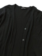 Marimekko マリメッコ PIHTA SOLID KNIT CARDIGAN ニットカーディガン 黒 ブラック S  【中古】