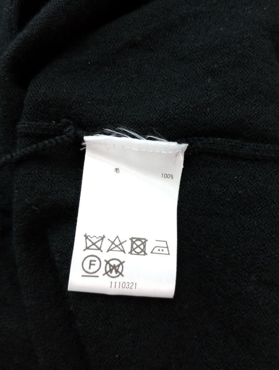 Marimekko マリメッコ PIHTA SOLID KNIT CARDIGAN ニットカーディガン 黒 ブラック S  【中古】