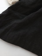 MAGALI マガリ リネン 麻 100％ プルオーバー ドルマンスリーブ ブラウス トップス 墨黒 【中古】