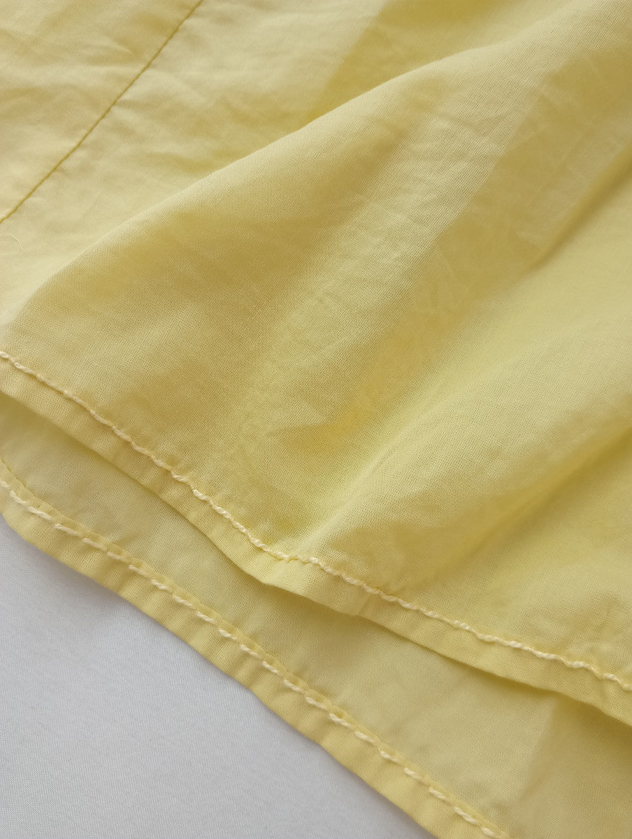 homspun ホームスパン 80/1 パフスリーブ ブラウス トップス  イエロー 黄色 【中古】