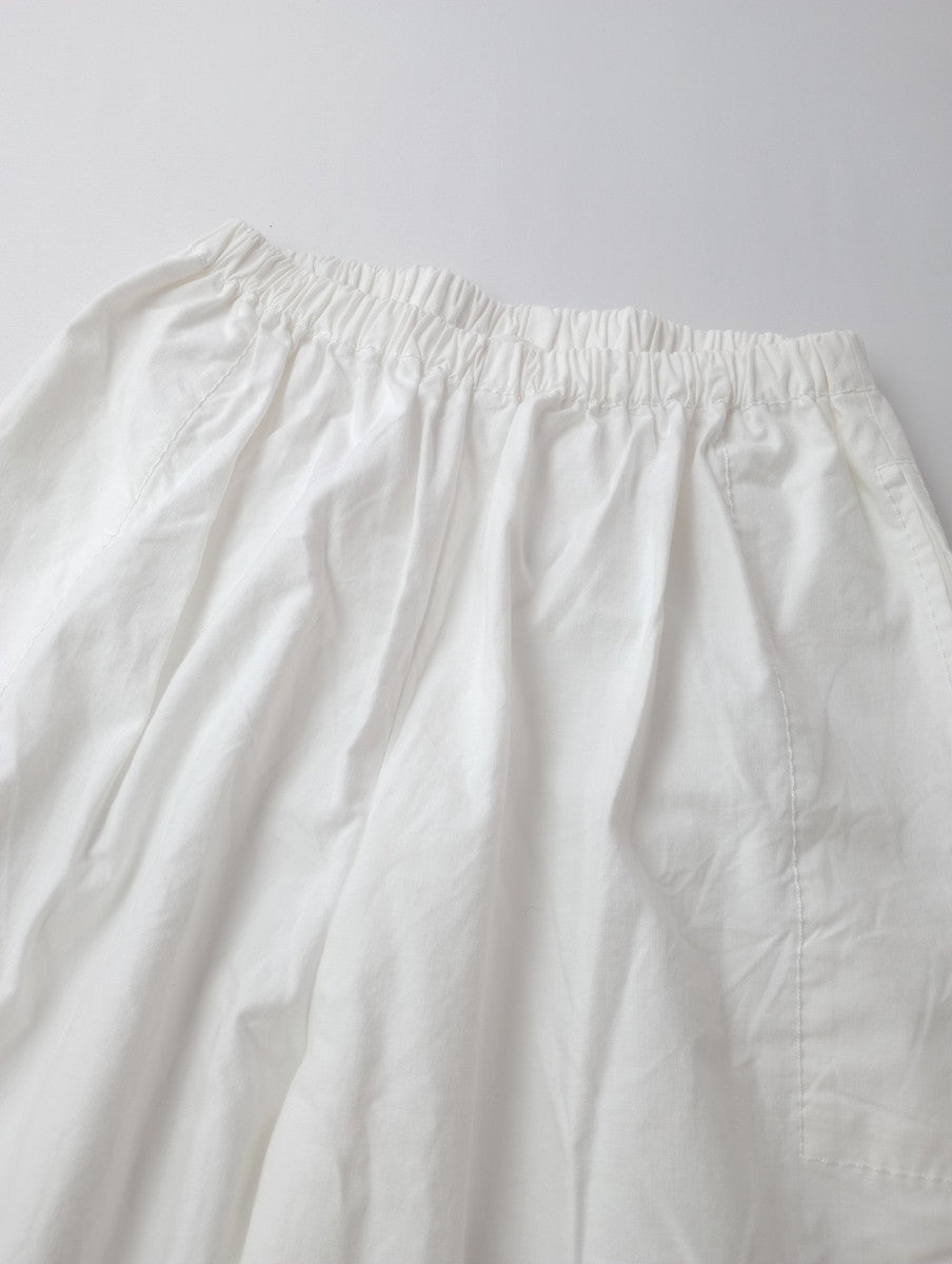 homspun ホームスパン バルキーシーチング 厚手 ギャザーパンツ 白【中古】