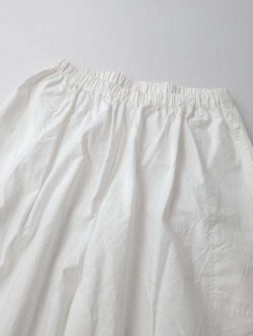 homspun ホームスパン バルキーシーチング 厚手 ギャザーパンツ 白【中古】