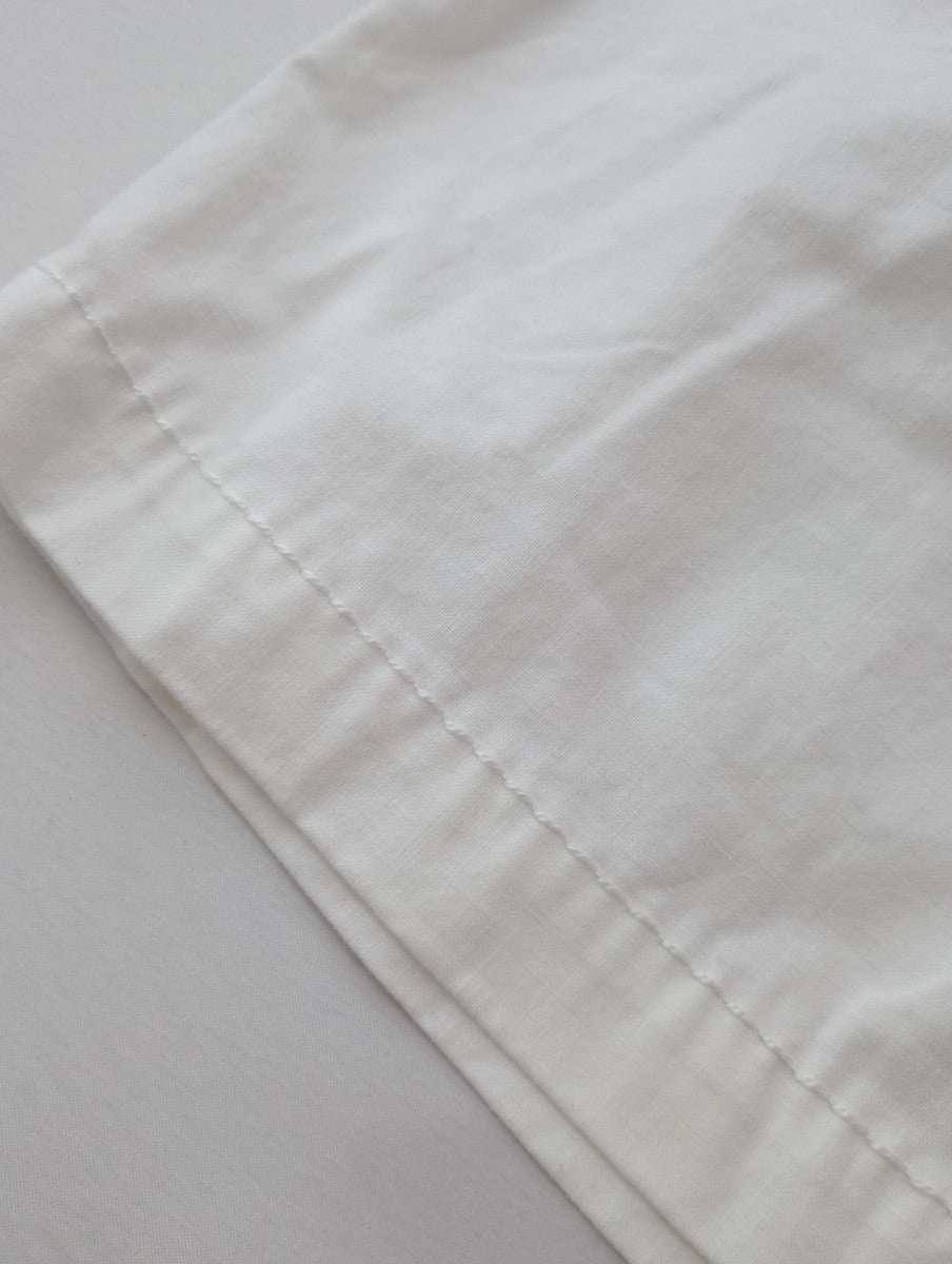 homspun ホームスパン バルキーシーチング 厚手 ギャザーパンツ 白【中古】