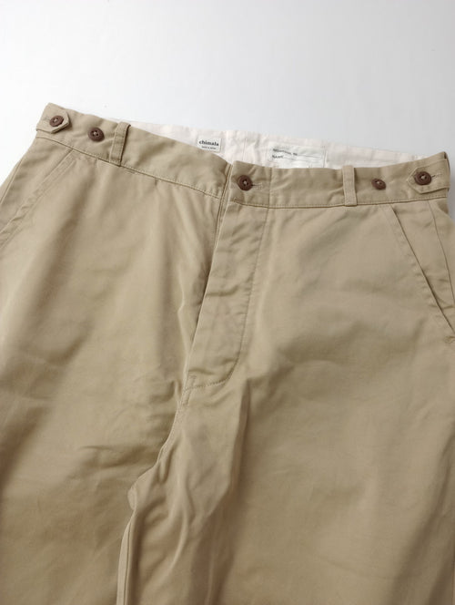chimala チマラ CHINO WAIST ADJUSTABLE TROUSER チノ ウエスト アジャスター トラウザーパンツ  32 ベージュ 【中古】