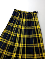新品 O'NEIL OF DUBLIN オニールオブダブリン ロング キルト スカート イージー マキシ 黄色 イエロー チェック INISHBIGGLE ISLAND 10  US8  【中古】