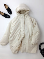 ARGUE アギュー DOWN FEATHER FOODIE BLOUSON ダウンフェザーフーディーブルゾン ジャケット アイボリー  【中古】