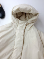 ARGUE アギュー DOWN FEATHER FOODIE BLOUSON ダウンフェザーフーディーブルゾン ジャケット アイボリー  【中古】