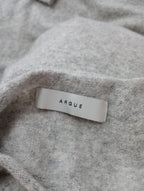 ARGUE アギュー ウール 毛 100％ 長袖 ニット セーター トップス ライト グレー 【中古】