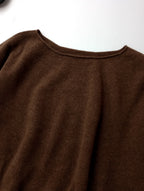 ARGUE アギュー SUPER EXTRA FINE LAMB‘S WOOL T-SHIRT HOLE KNIT スーパーファイン ラムズウール 長袖  ニット  トップス  2 ブラウン   【中古】