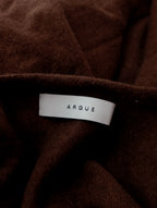 ARGUE アギュー SUPER EXTRA FINE LAMB‘S WOOL T-SHIRT HOLE KNIT スーパーファイン ラムズウール 長袖  ニット  トップス  2 ブラウン   【中古】