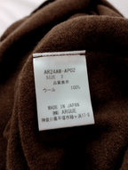 ARGUE アギュー SUPER EXTRA FINE LAMB‘S WOOL T-SHIRT HOLE KNIT スーパーファイン ラムズウール 長袖  ニット  トップス  2 ブラウン   【中古】
