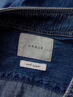 ARGUE アギュー ベースボール デニム シャツ カバーオール ジャケット ブルー  【中古】