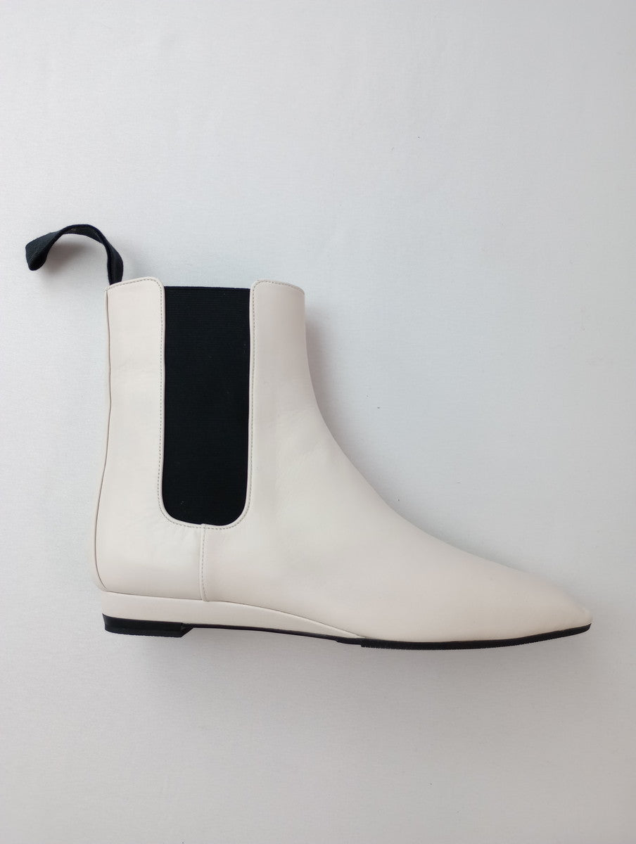 新品 quartierglam カルチェグラム サイドゴア ブーツ 靴   白  38 【中古】