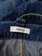 JOHNBULL ジョンブル コットンデニムタックベアサロペット オーバーオール オールインワン ヴィンテージ加工 ブルー  M  【中古】