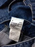JOHNBULL ジョンブル コットンデニムタックベアサロペット オーバーオール オールインワン ヴィンテージ加工 ブルー  M  【中古】
