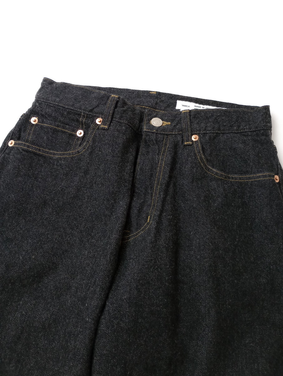 YAECA ヤエカ WIDE STRAIGHT 11-13B ワイド ストレート デニムパンツ  ネイビー 【中古】