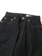 YAECA ヤエカ WIDE STRAIGHT 11-13B ワイド ストレート デニムパンツ  ネイビー 【中古】