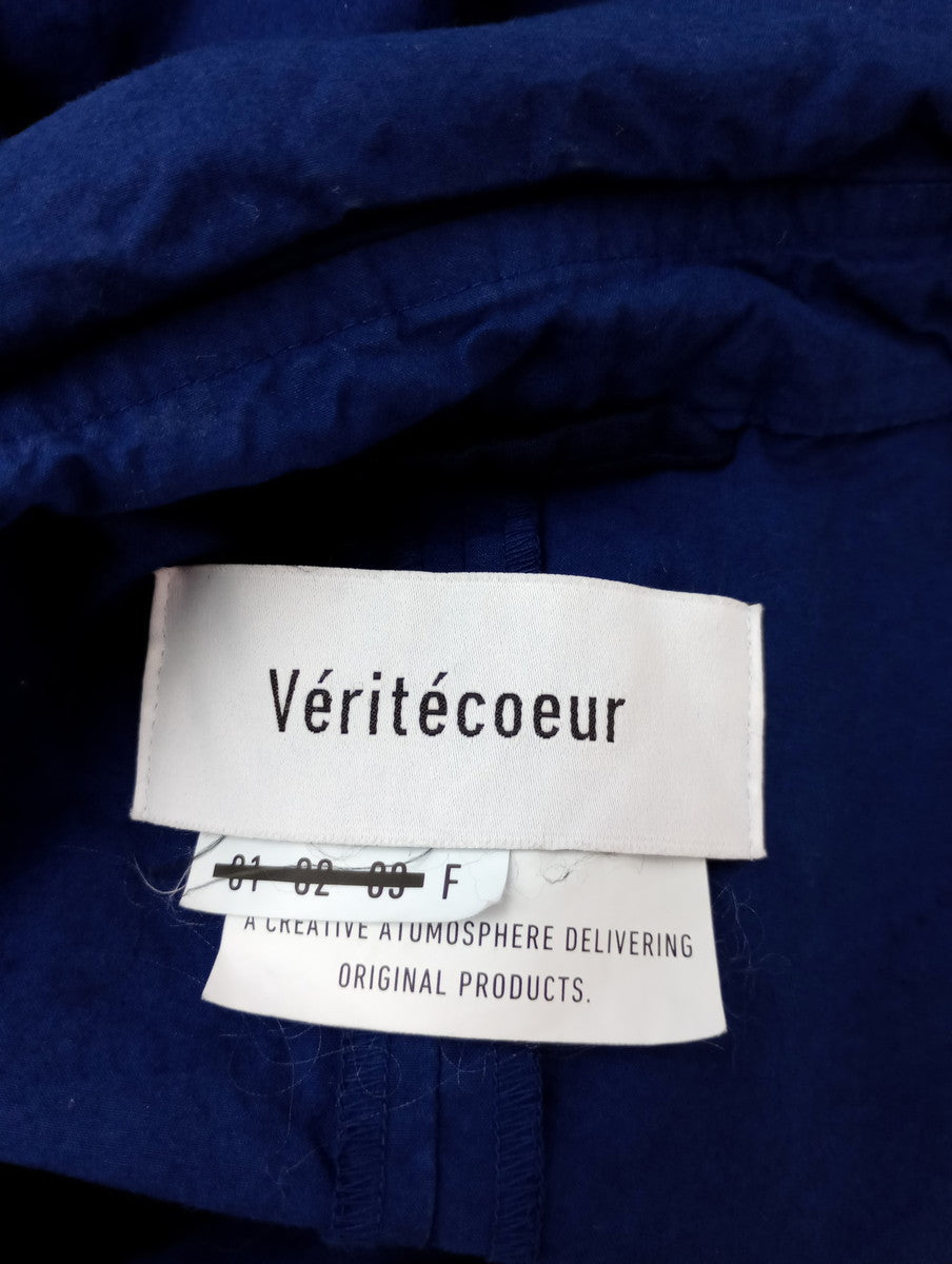 Veritecoeur ヴェリテクール ダブルボタンショートコート 製品染め ブルー 【中古】