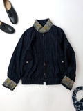 LOKITHO × JAPAN DENIM ロキト ジャパンデニム EMBROIDERY BLOUSON エンブロイダリー デニム ブルゾン ジャケット ネイビー 【中古】