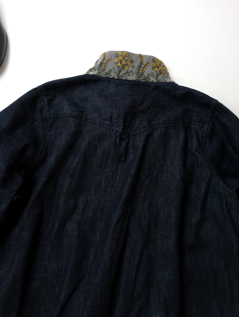 LOKITHO × JAPAN DENIM ロキト ジャパンデニム EMBROIDERY BLOUSON エンブロイダリー デニム ブルゾン ジャケット ネイビー 【中古】