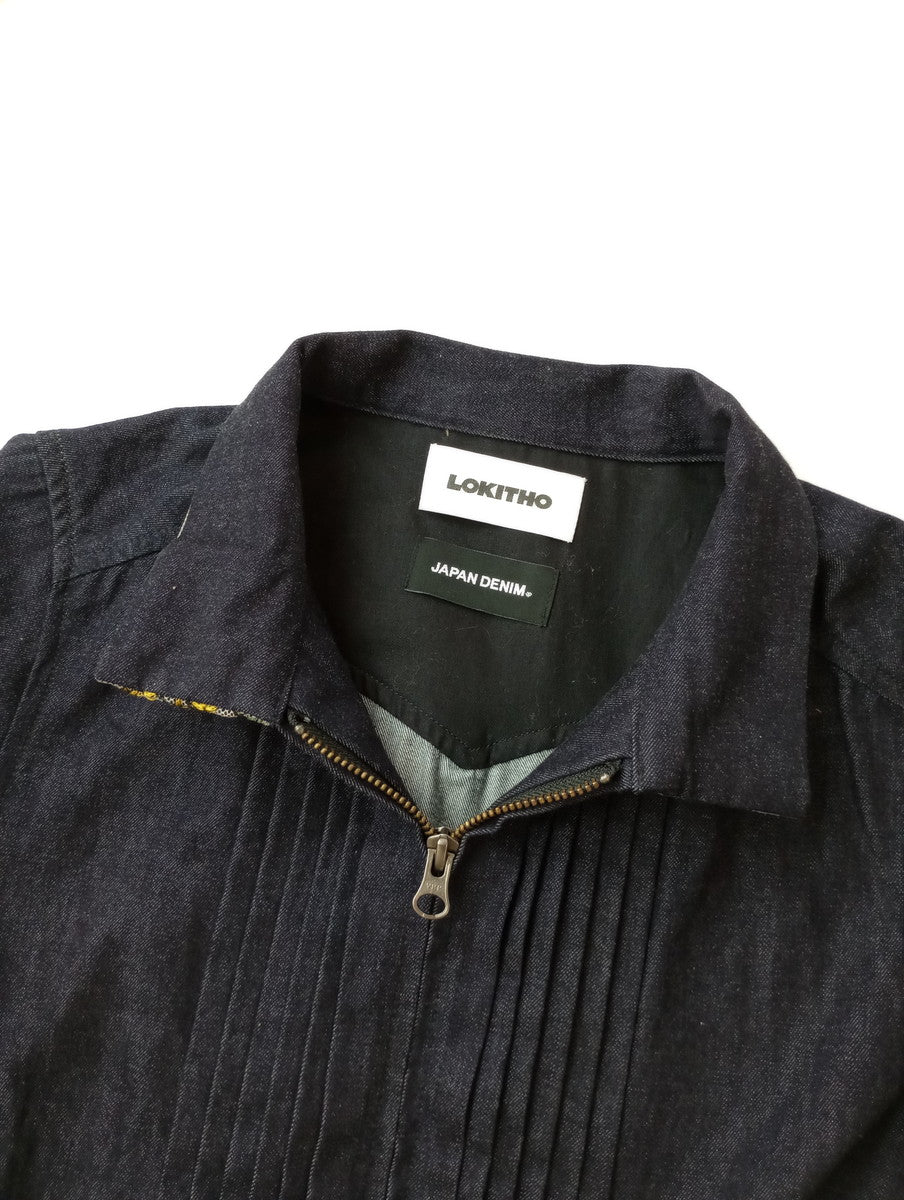 LOKITHO × JAPAN DENIM ロキト ジャパンデニム EMBROIDERY BLOUSON エンブロイダリー デニム ブルゾン ジャケット ネイビー 【中古】