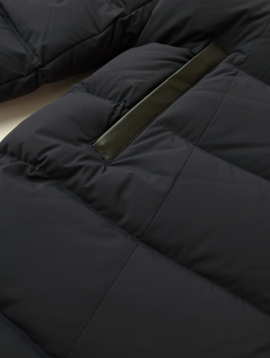 MACKAGE マッカージュ CALLA-BX フォックスファー ロング ダウン コート  ネイビー 黒 ブラック   S/P  【中古】