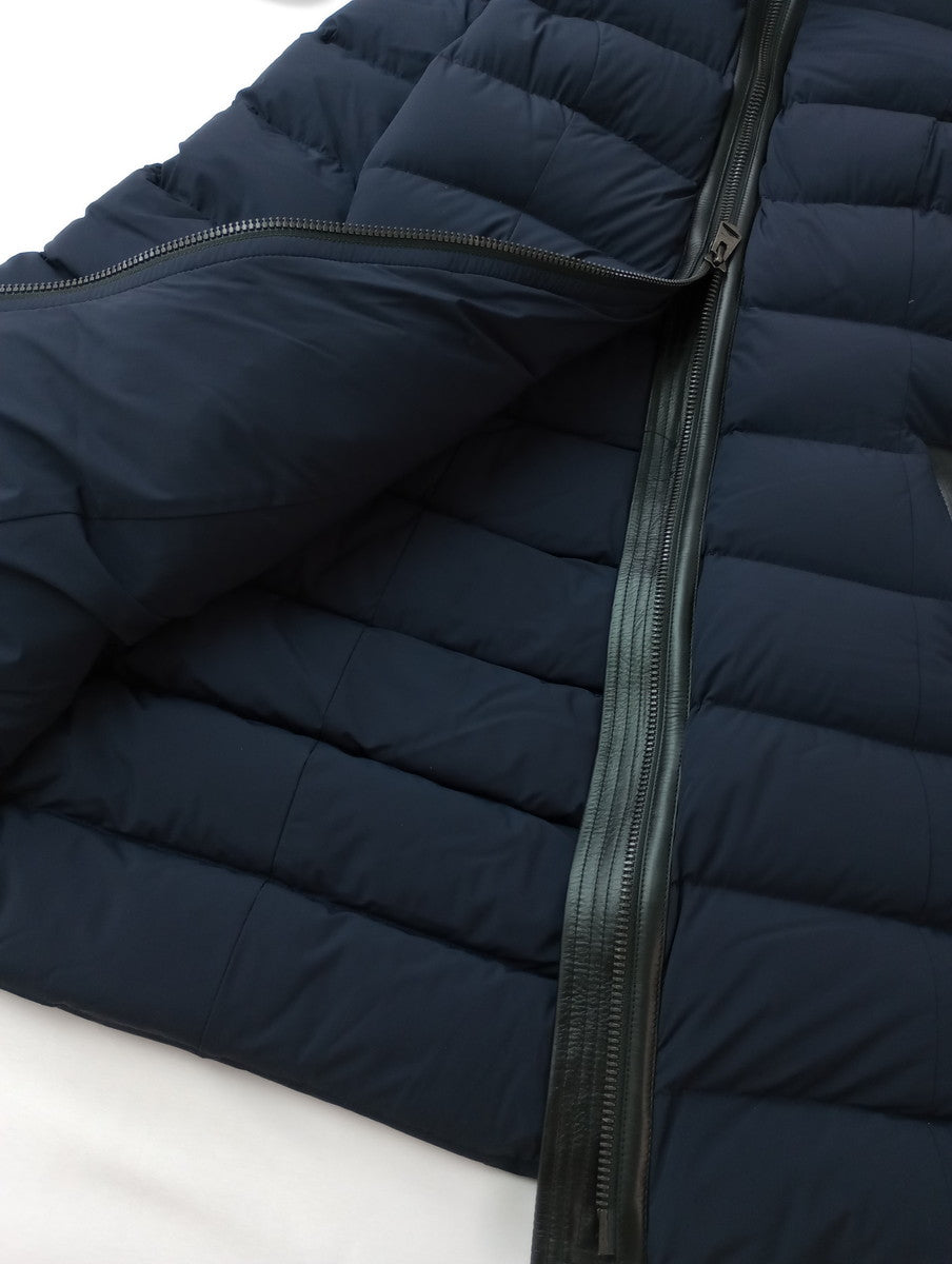 MACKAGE マッカージュ CALLA-BX フォックスファー ロング ダウン コート  ネイビー 黒 ブラック   S/P  【中古】