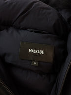 MACKAGE マッカージュ CALLA-BX フォックスファー ロング ダウン コート  ネイビー 黒 ブラック   S/P  【中古】