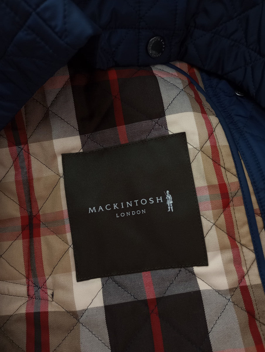 MACKINTOSH LONDON マッキントッシュロンドン キルティングタフタフーデットショートコート ネイビー ジャケット 38   【中古】