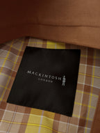 MACKINTOSH LONDON  マッキントッシュロンドン  婦人画報掲載 ROSLEY ロズリー コットンチェックダブルクロス フーデッドコート くすみオレンジ 38  【中古】