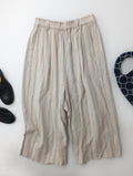 atelier naruse アトリエナルセ   cotton  linen gaucho pants stripe  ストライプ  パンツ   ベージュ  F  【中古】