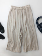 atelier naruse アトリエナルセ   cotton  linen gaucho pants stripe  ストライプ  パンツ   ベージュ  F  【中古】