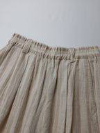 atelier naruse アトリエナルセ   cotton  linen gaucho pants stripe  ストライプ  パンツ   ベージュ  F  【中古】