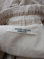 atelier naruse アトリエナルセ   cotton  linen gaucho pants stripe  ストライプ  パンツ   ベージュ  F  【中古】