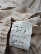 atelier naruse アトリエナルセ   cotton  linen gaucho pants stripe  ストライプ  パンツ   ベージュ  F  【中古】