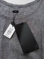 新品 TISSU ティシュ カーゴ グレン  チェック  ワンピース  白黒