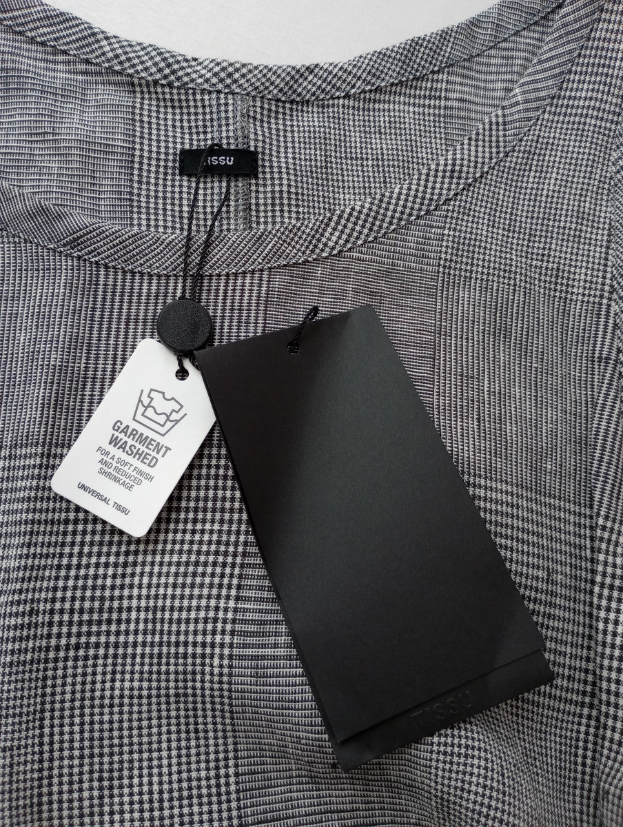 新品 TISSU ティシュ カーゴ グレン  チェック  ワンピース  白黒