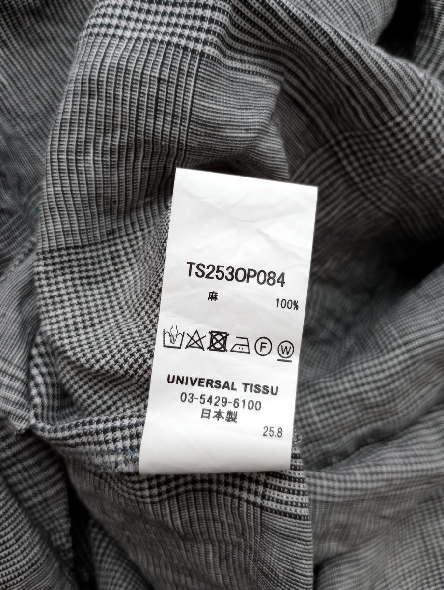 新品 TISSU ティシュ カーゴ グレン  チェック  ワンピース  白黒