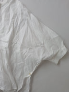 yuni ユニ  フレンチ リネン ワイド ブラウス シャツ トップス  白 ホワイト (12M＋4819) 【中古】