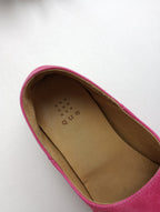 que shoes キューシューズ スエード レザーシューズ スリッポン ピンク M  【中古】