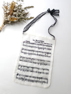 BRIGITTE TANAKA ブリジットタナカ BT.MO.1010 La Marseillaise ラ・マルセイエーズ 楽譜 音符 オーガンジー刺繍 バッグ 白黒&nbsp; 【中古】
