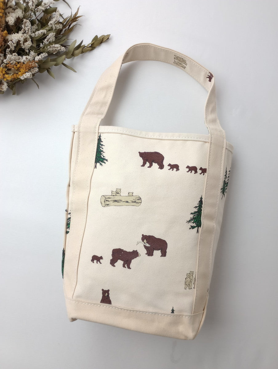 TEMBEA テンベア BEAR バケット トートバッグ くま アイボリー  【中古】